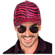 Op deze afbeelding zie je een Accessoires, van het merk Widmann. Pailletten Pet Roze Zebra