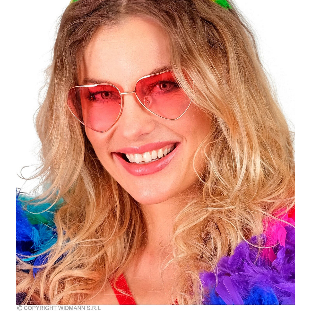 Op deze afbeelding zie je een Accessoires, van het merk Widmann. Alles Is Liefde Hartjesbril