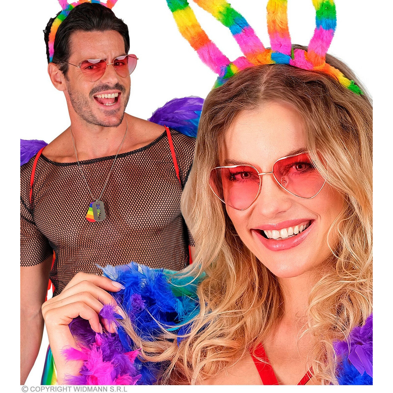Op deze afbeelding zie je een Accessoires, van het merk Widmann. Alles Is Liefde Hartjesbril