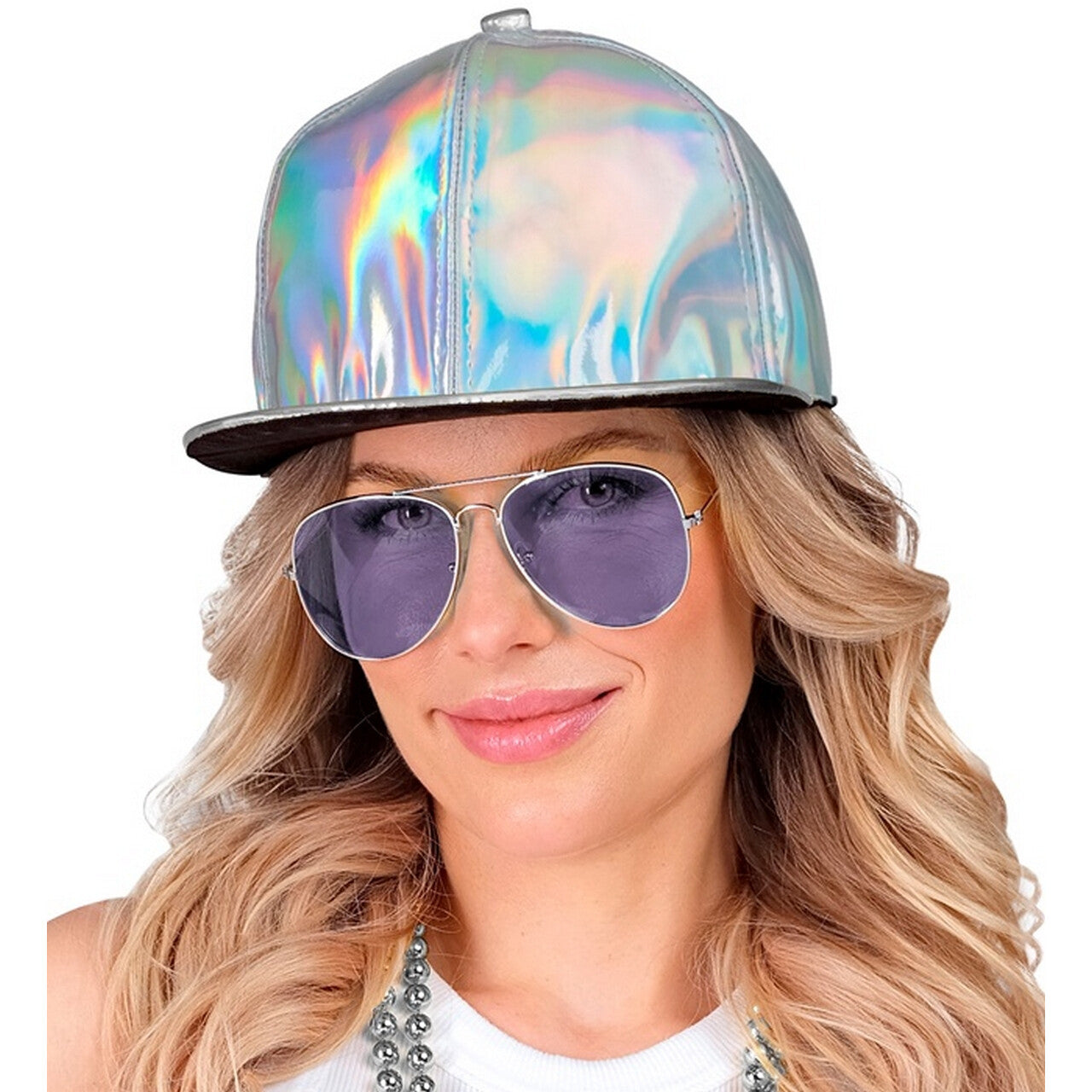 Op deze afbeelding zie je een Accessoires, van het merk Widmann. Holografische Zilveren Pet