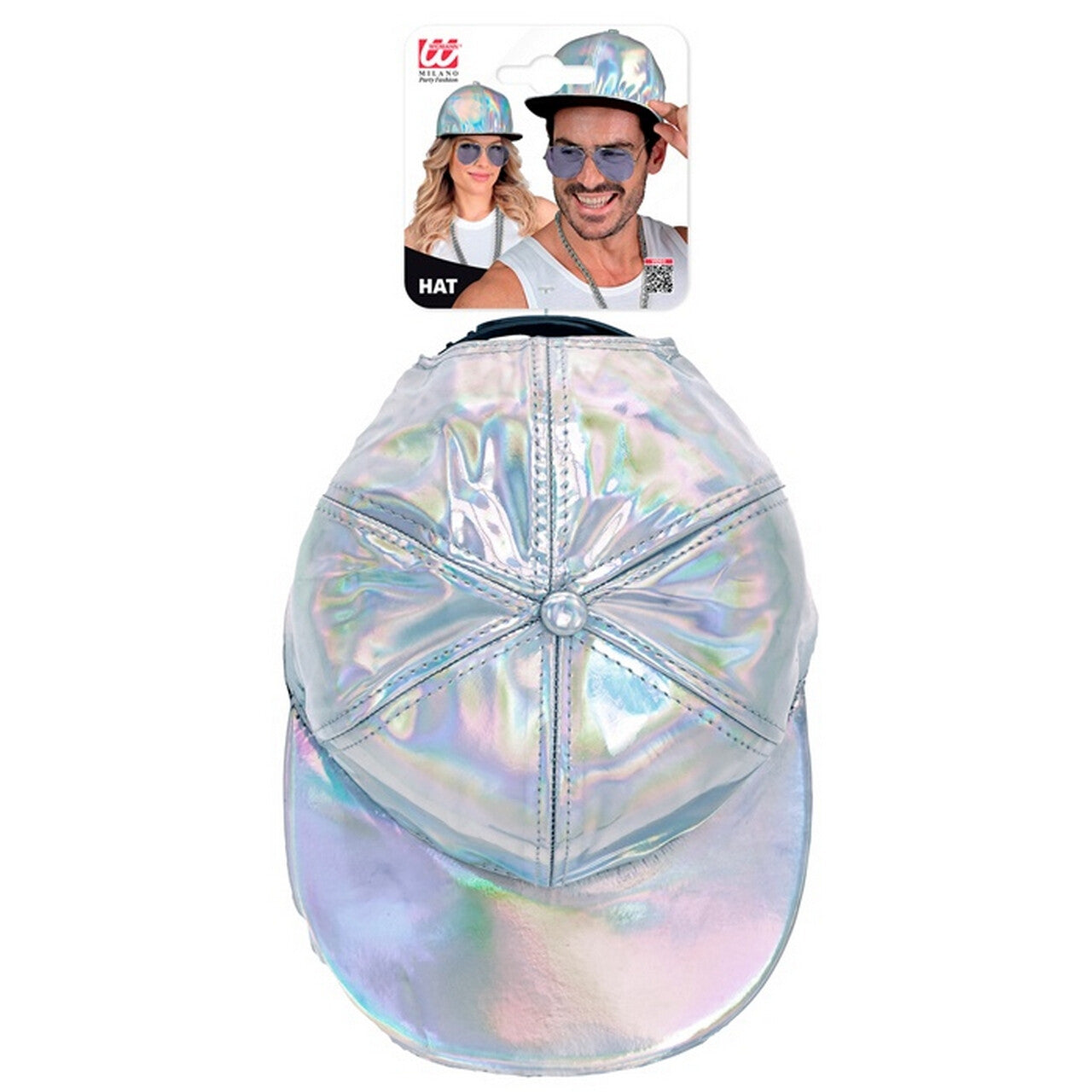 Op deze afbeelding zie je een Accessoires, van het merk Widmann. Holografische Zilveren Pet