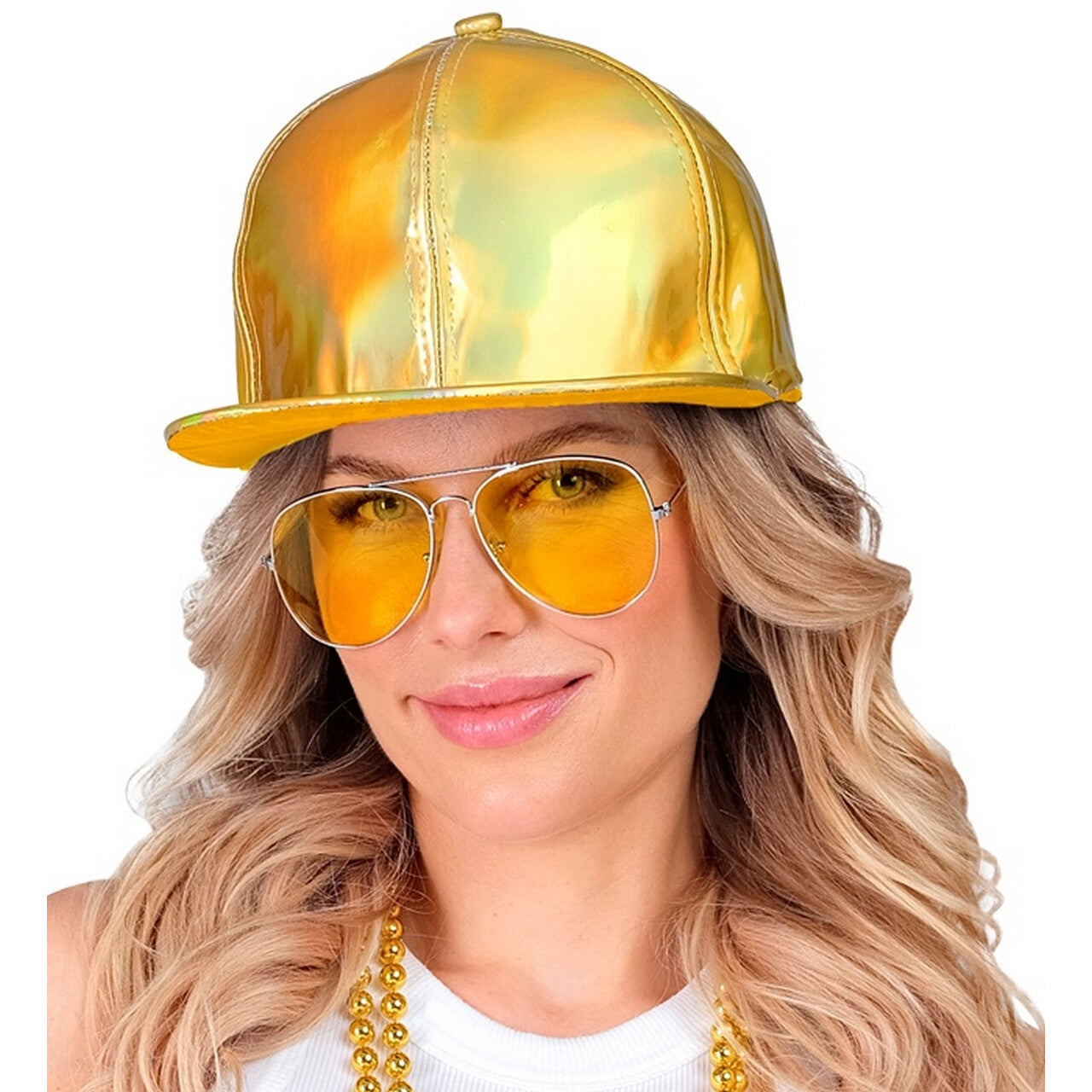 Op deze afbeelding zie je een Accessoires, van het merk Widmann. Holografische Gouden Pet