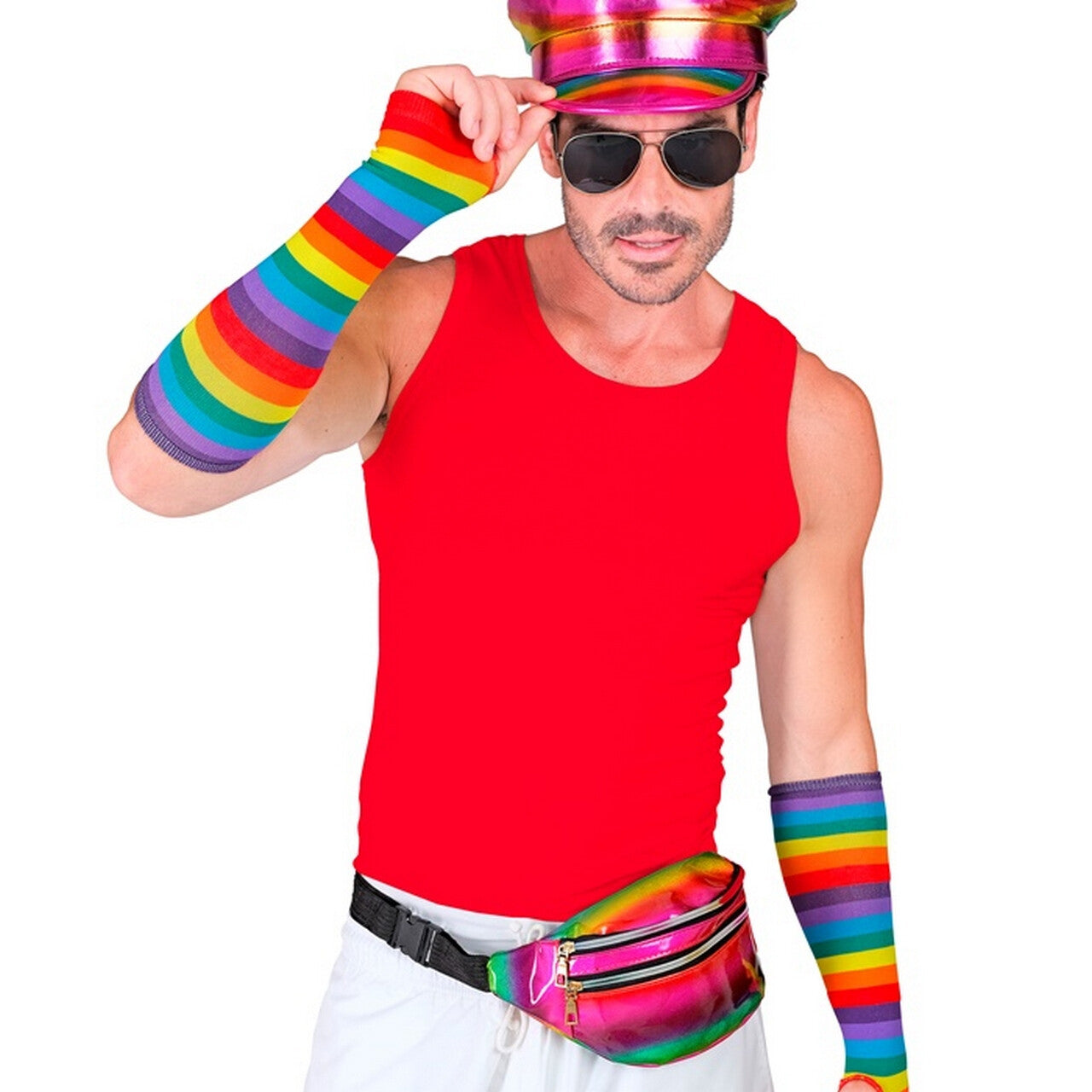Op deze afbeelding zie je een Accessoires, van het merk Widmann. Enorm Foute Gekleurde Heuptas