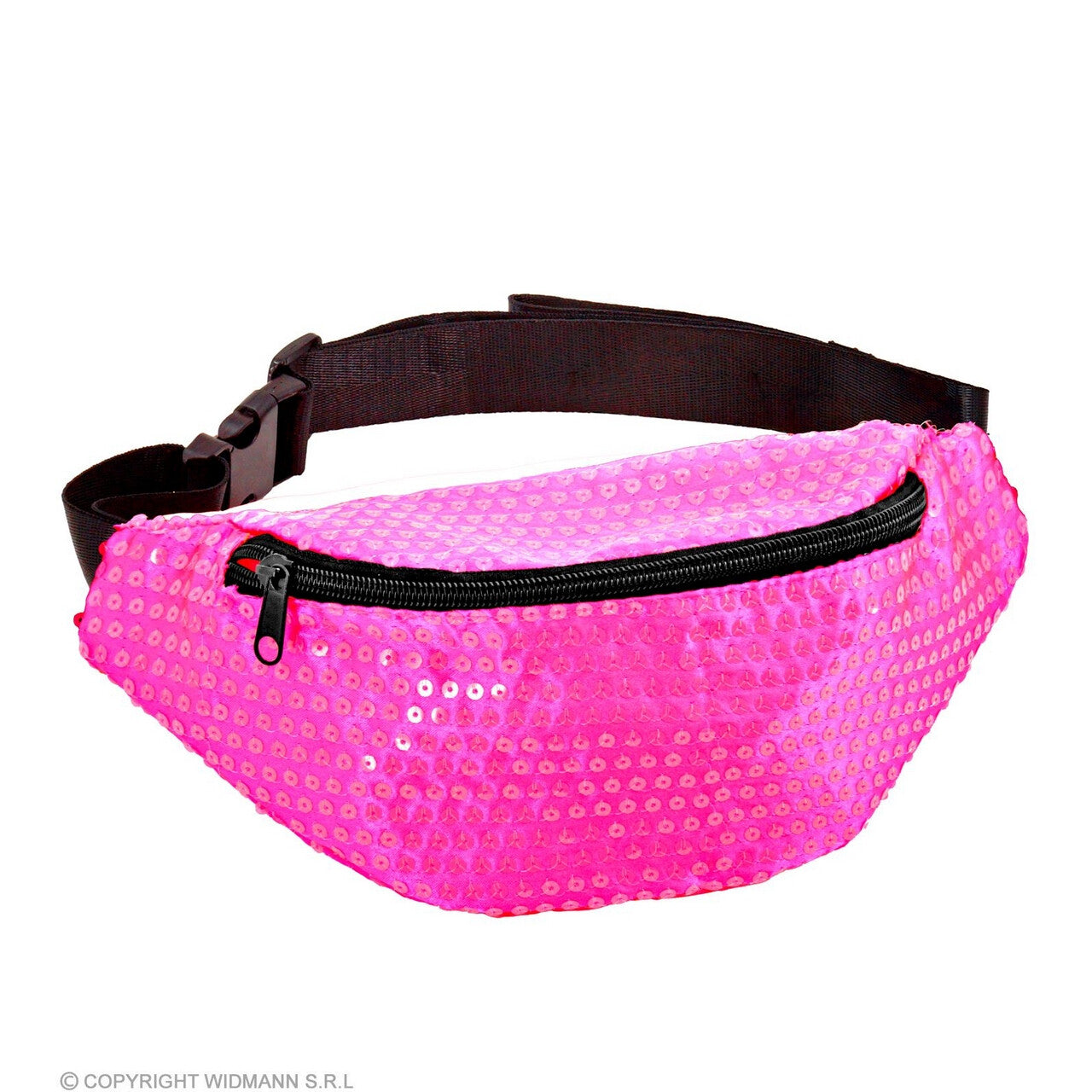 Op deze afbeelding zie je een Accessoires, van het merk Widmann. Pailletten Heuptas Neon Roze