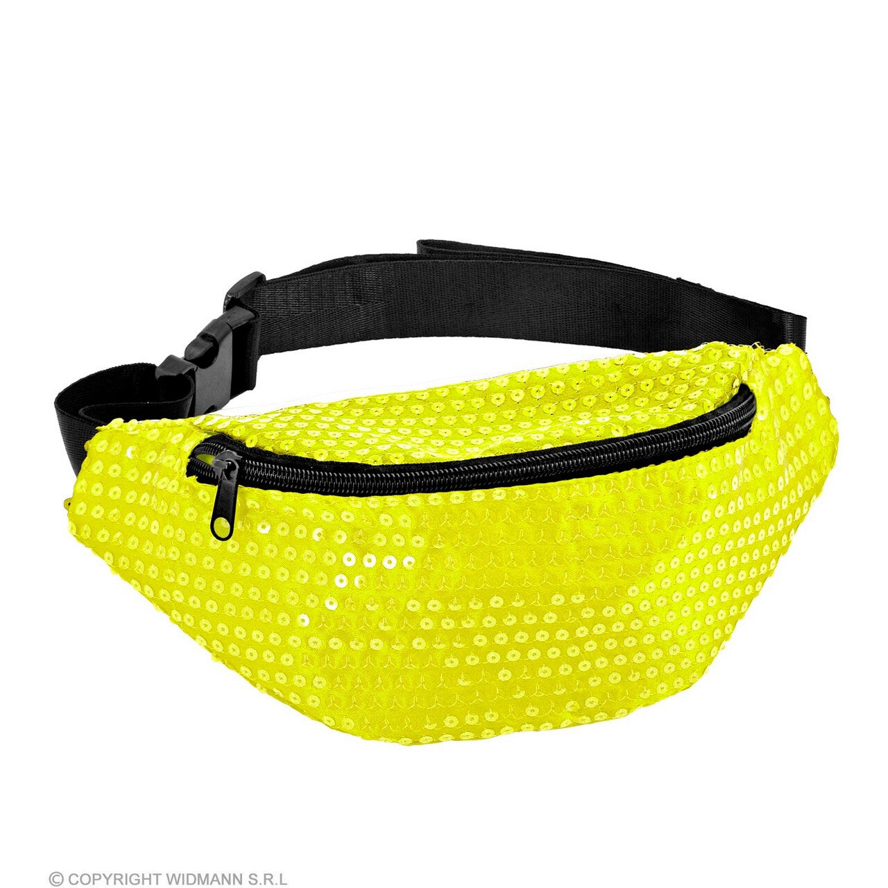 Op deze afbeelding zie je een Accessoires, van het merk Widmann. Pailletten Heuptas Neon Geel