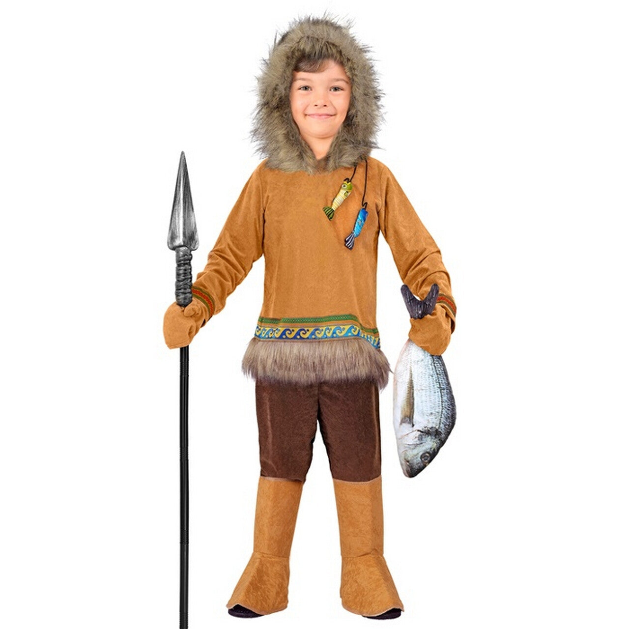 Op deze afbeelding zie je een Kostuums, van het merk Widmann. Kleine Minik Inuk Kind Kostuum