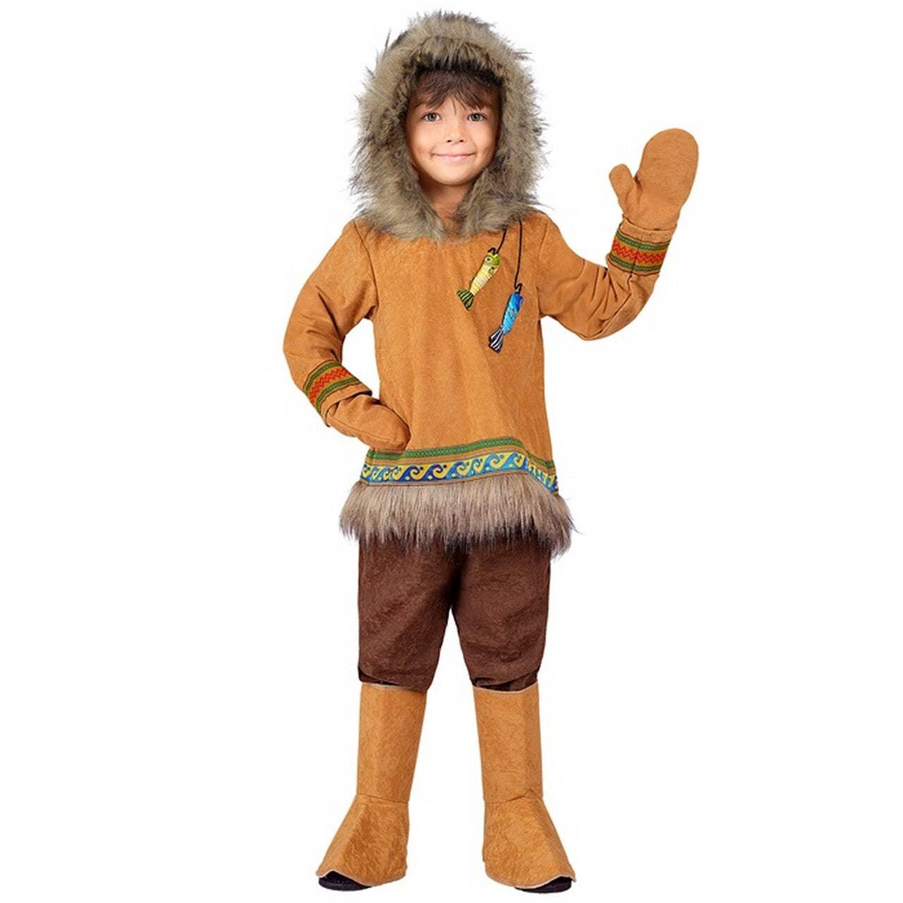 Op deze afbeelding zie je een Kostuums, van het merk Widmann. Kleine Minik Inuk Kind Kostuum