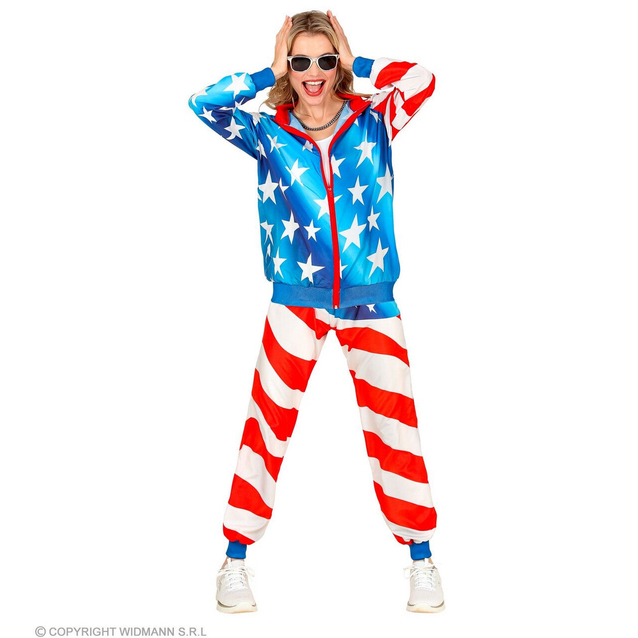 Op deze afbeelding zie je een Kostuums, van het merk Widmann. American Dream Team Trainingspak Kostuum