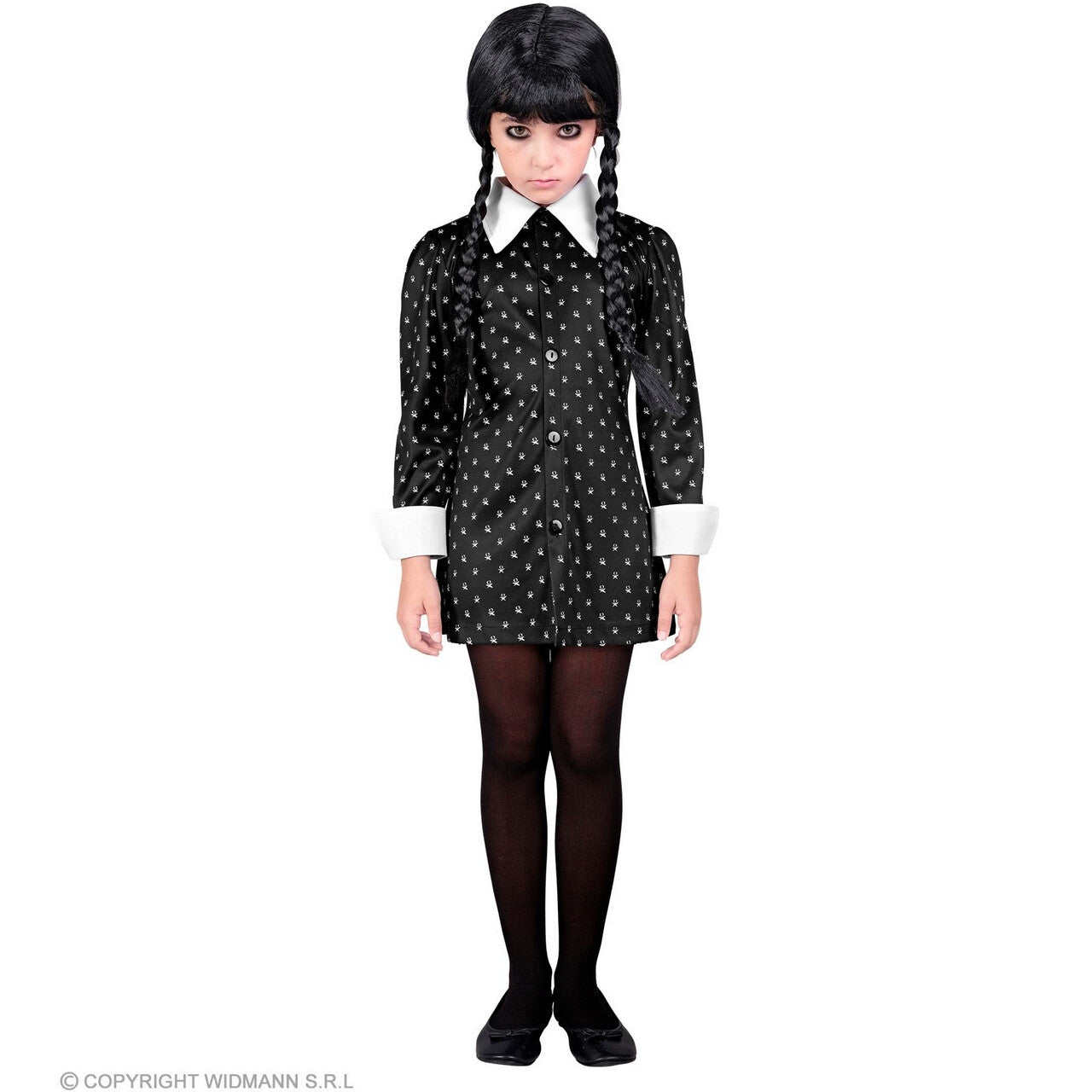 Op deze afbeelding zie je een Kostuums, van het merk Widmann. Wednesday Addams Lief Meisje Kostuum