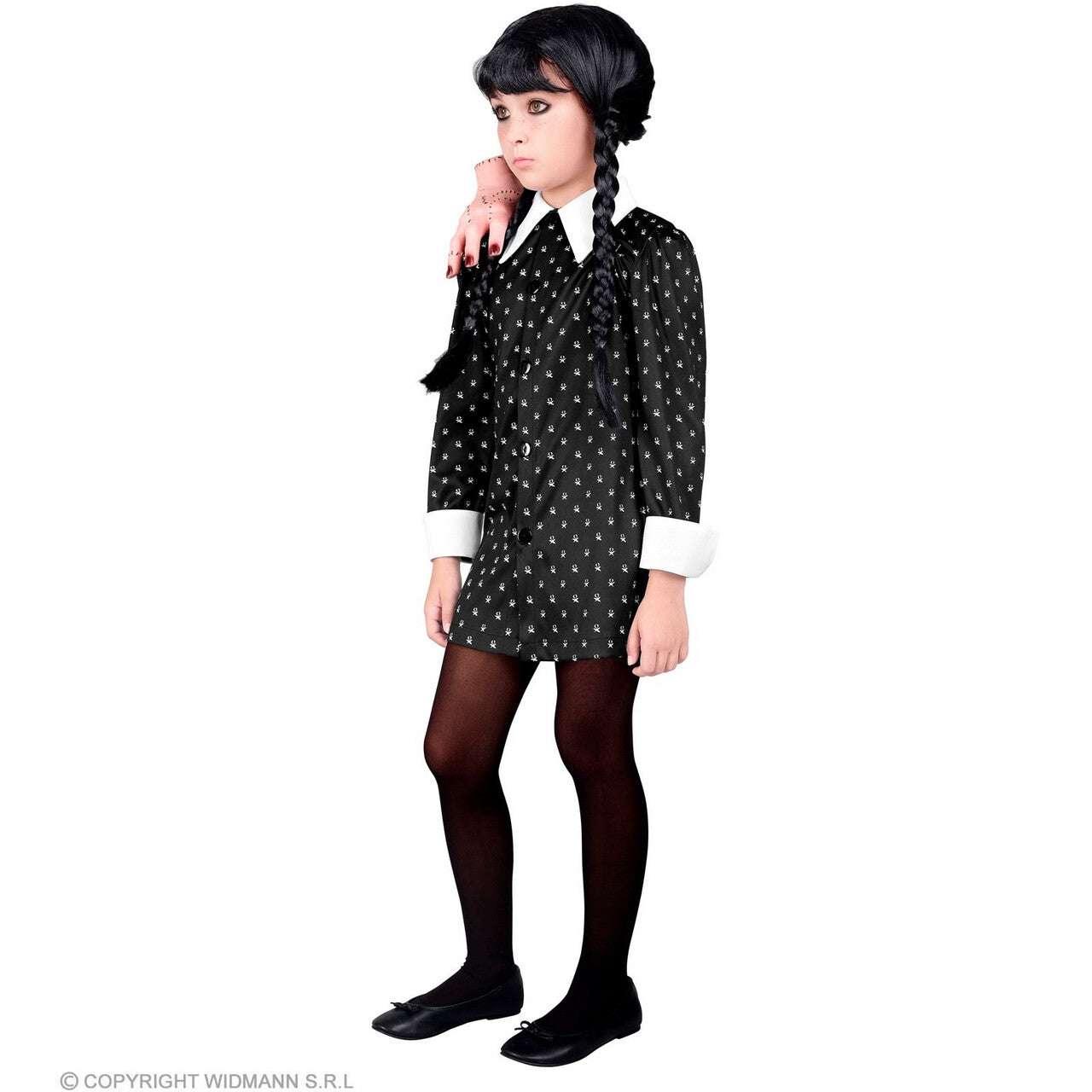 Op deze afbeelding zie je een Kostuums, van het merk Widmann. Wednesday Addams Lief Meisje Kostuum
