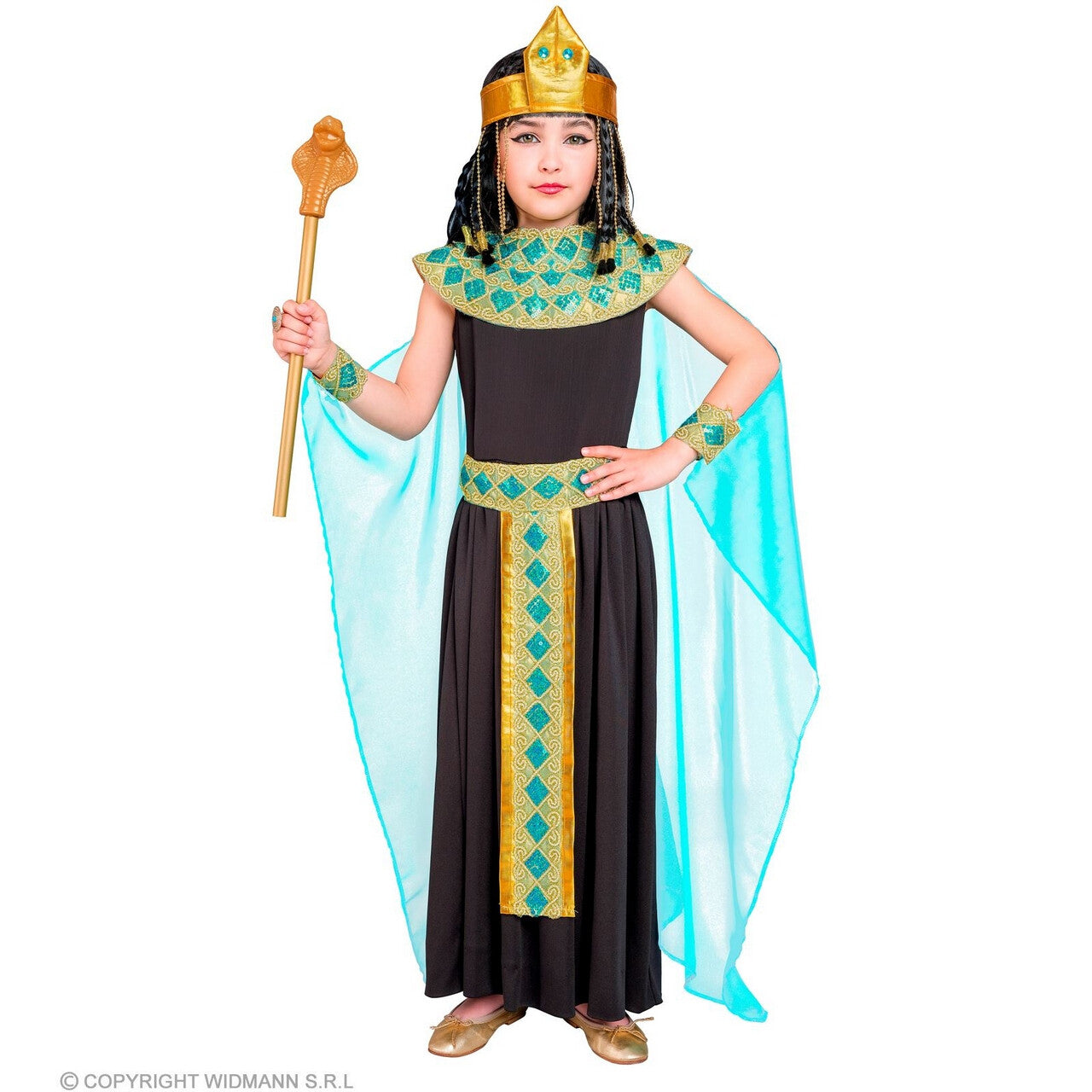 Op deze afbeelding zie je een Kostuums, van het merk Widmann. Egyptische Koninklijke Hoogheid Meisje Kostuum