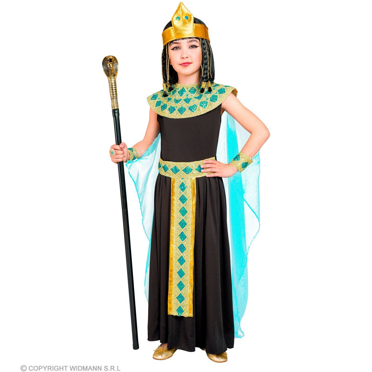 Op deze afbeelding zie je een Kostuums, van het merk Widmann. Egyptische Koninklijke Hoogheid Meisje Kostuum