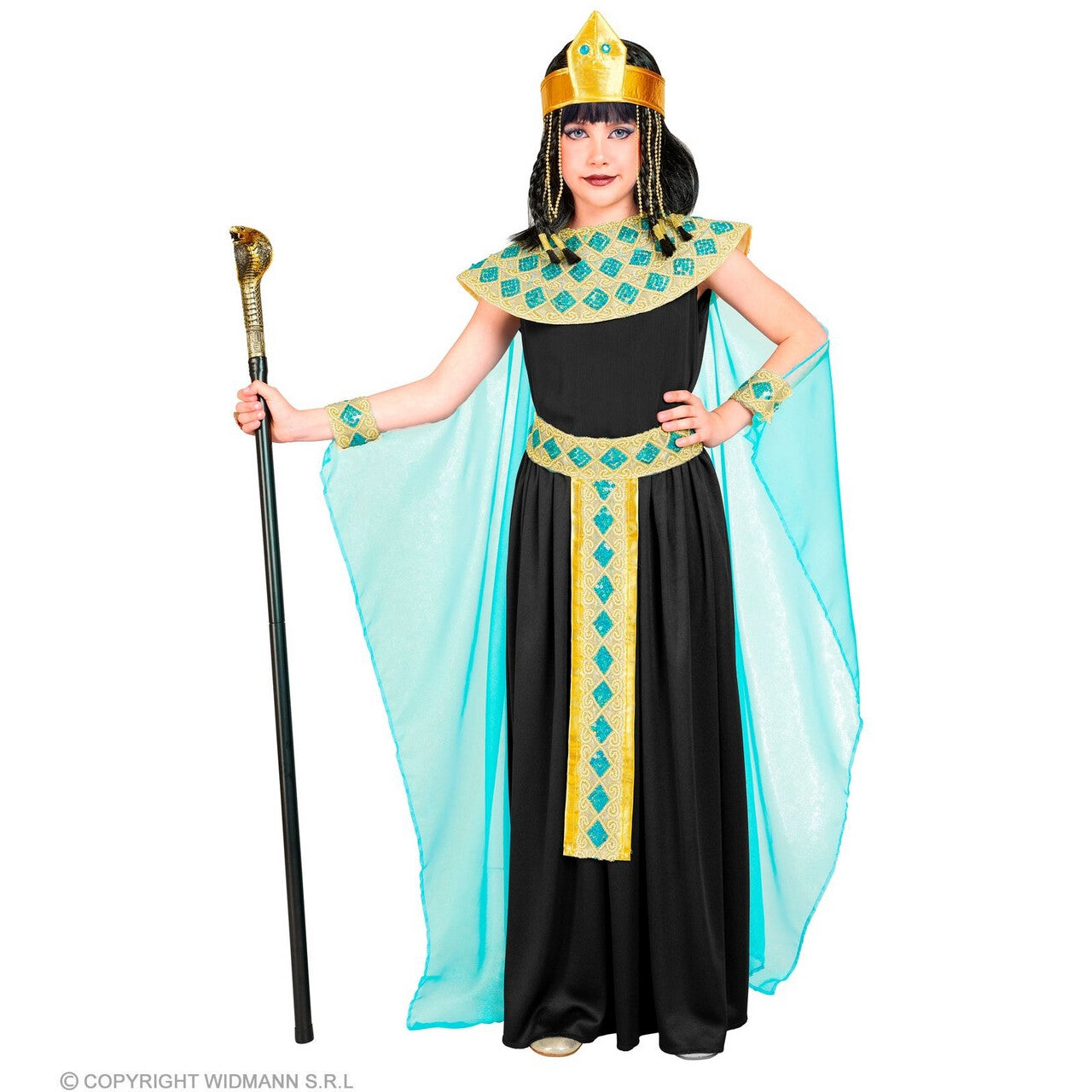 Op deze afbeelding zie je een Kostuums, van het merk Widmann. Egyptische Koninklijke Hoogheid Meisje Kostuum