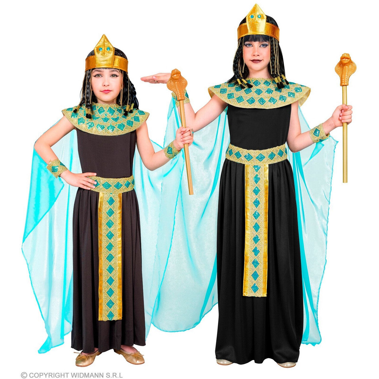 Op deze afbeelding zie je een Kostuums, van het merk Widmann. Egyptische Koninklijke Hoogheid Meisje Kostuum