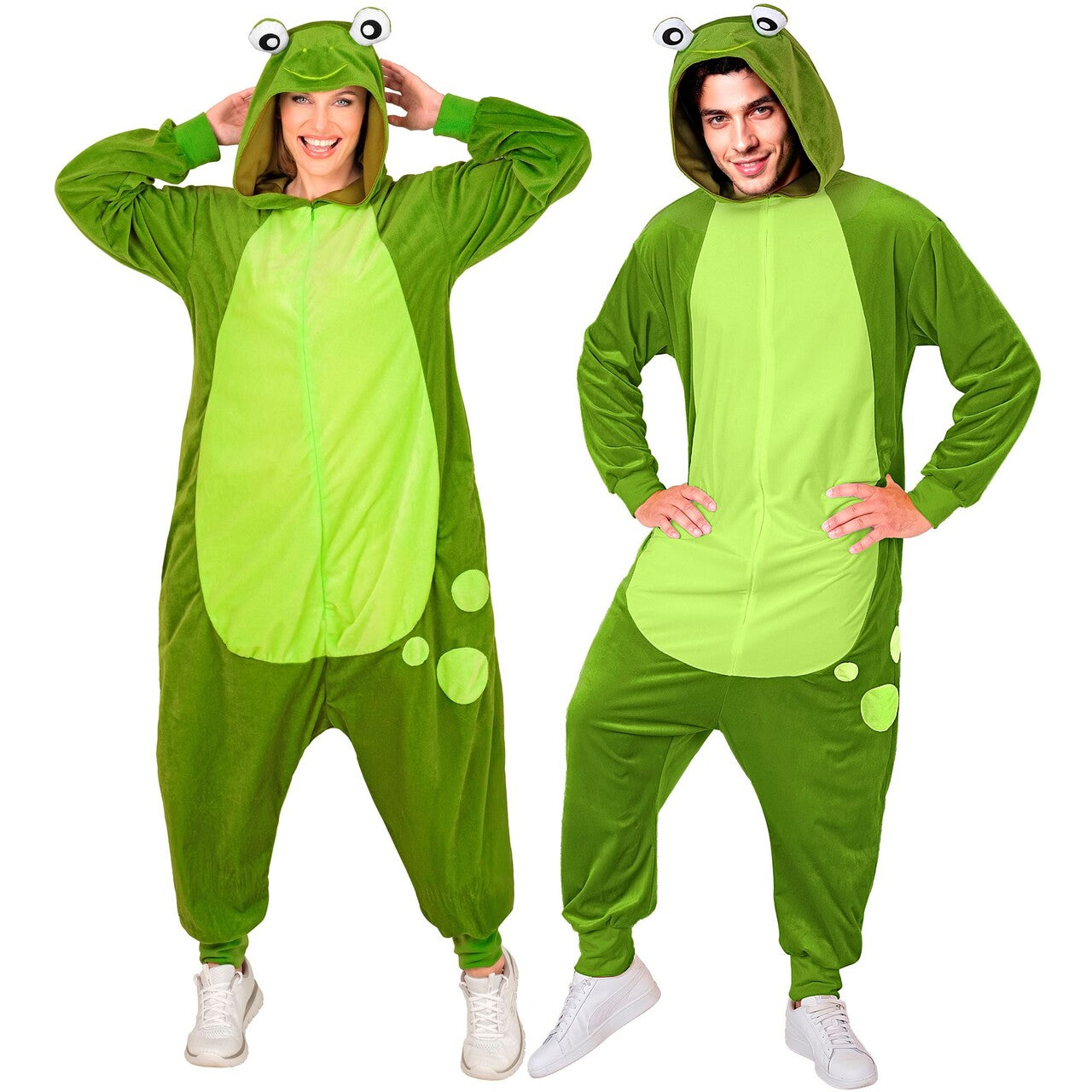 Op deze afbeelding zie je een Kostuums, van het merk Widmann. Froggie De Kikker Onesie Kostuum