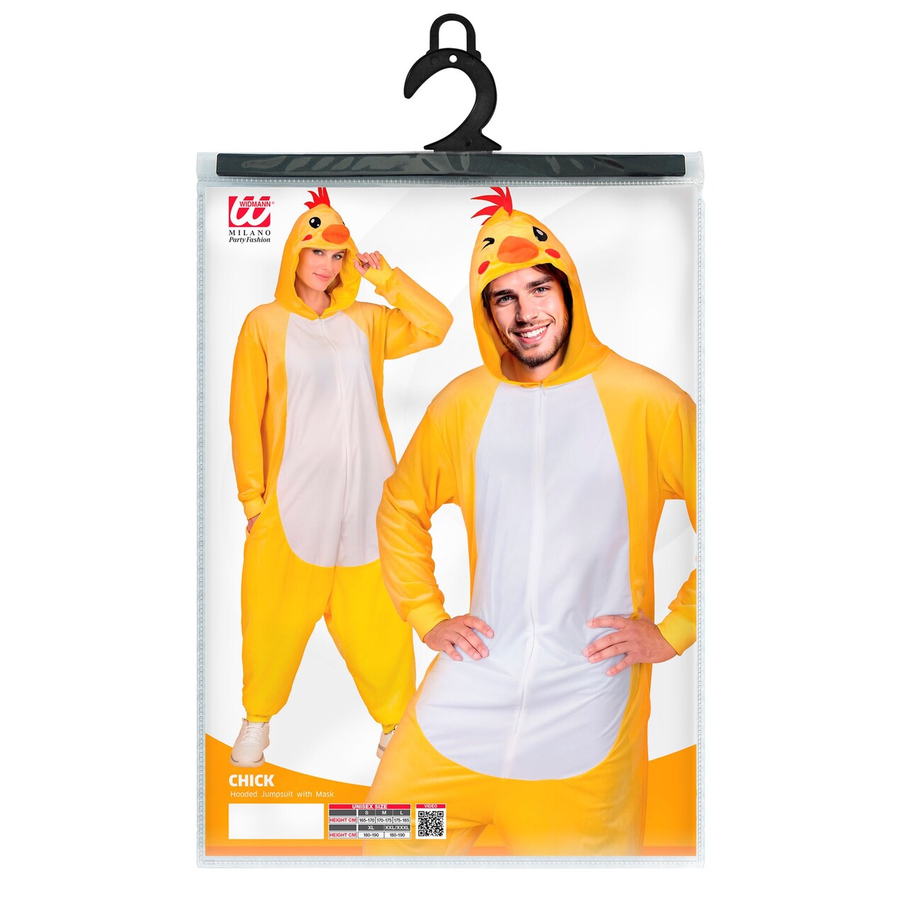 Op deze afbeelding zie je een Kostuums, van het merk Widmann. Geel Kuiken Onesie Kostuum