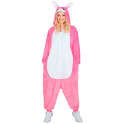Op deze afbeelding zie je een Kostuums, van het merk Widmann. Roze Paaskonijn Onesie Kostuum