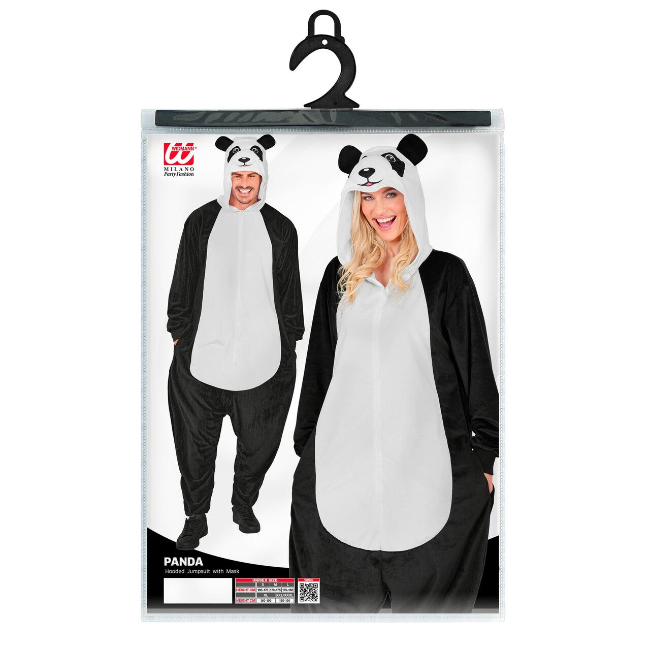 Op deze afbeelding zie je een Kostuums, van het merk Widmann. Knullige Panda Onesie Kostuum