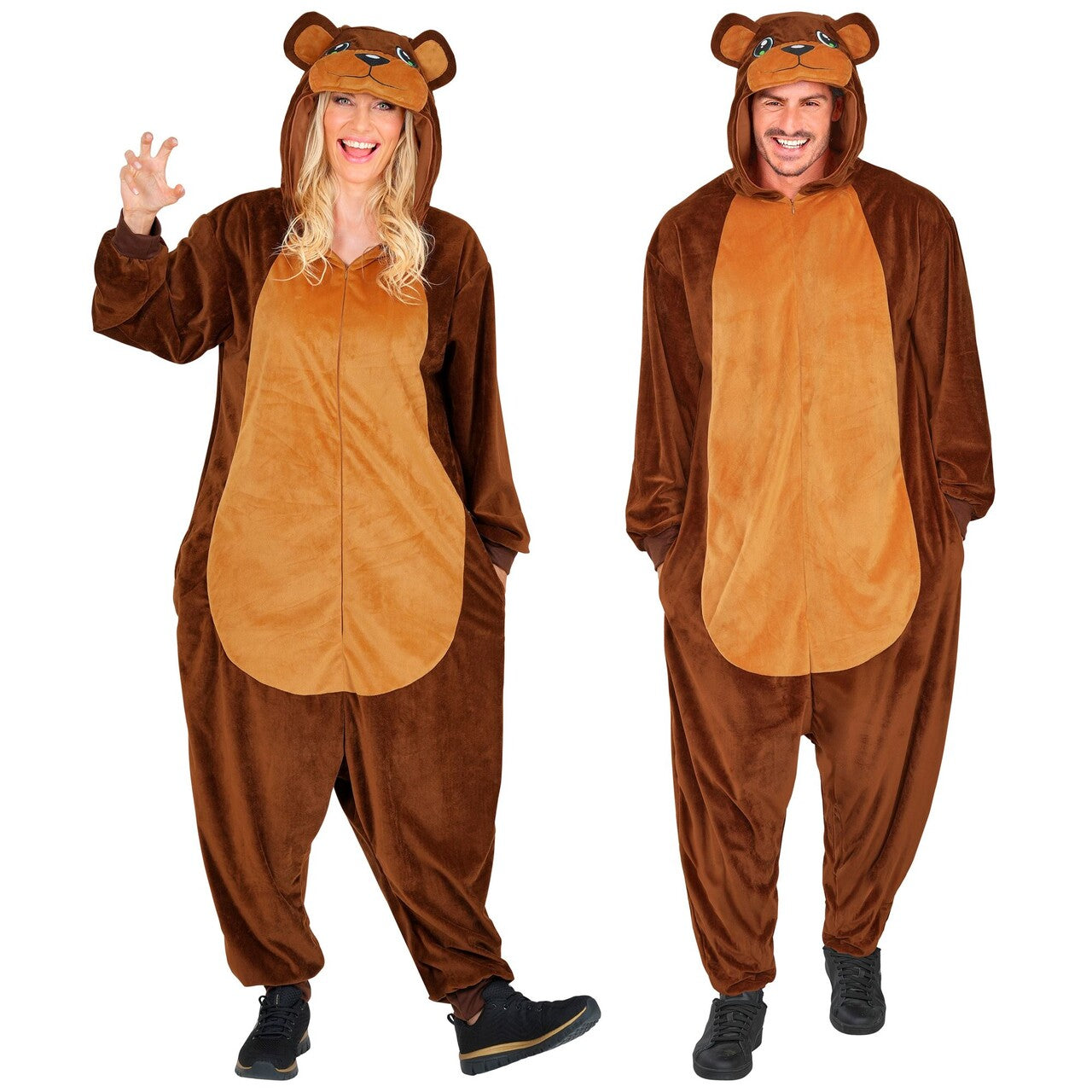 Op deze afbeelding zie je een Kostuums, van het merk Widmann. Beertje Bruin Beer Onesie Kostuum