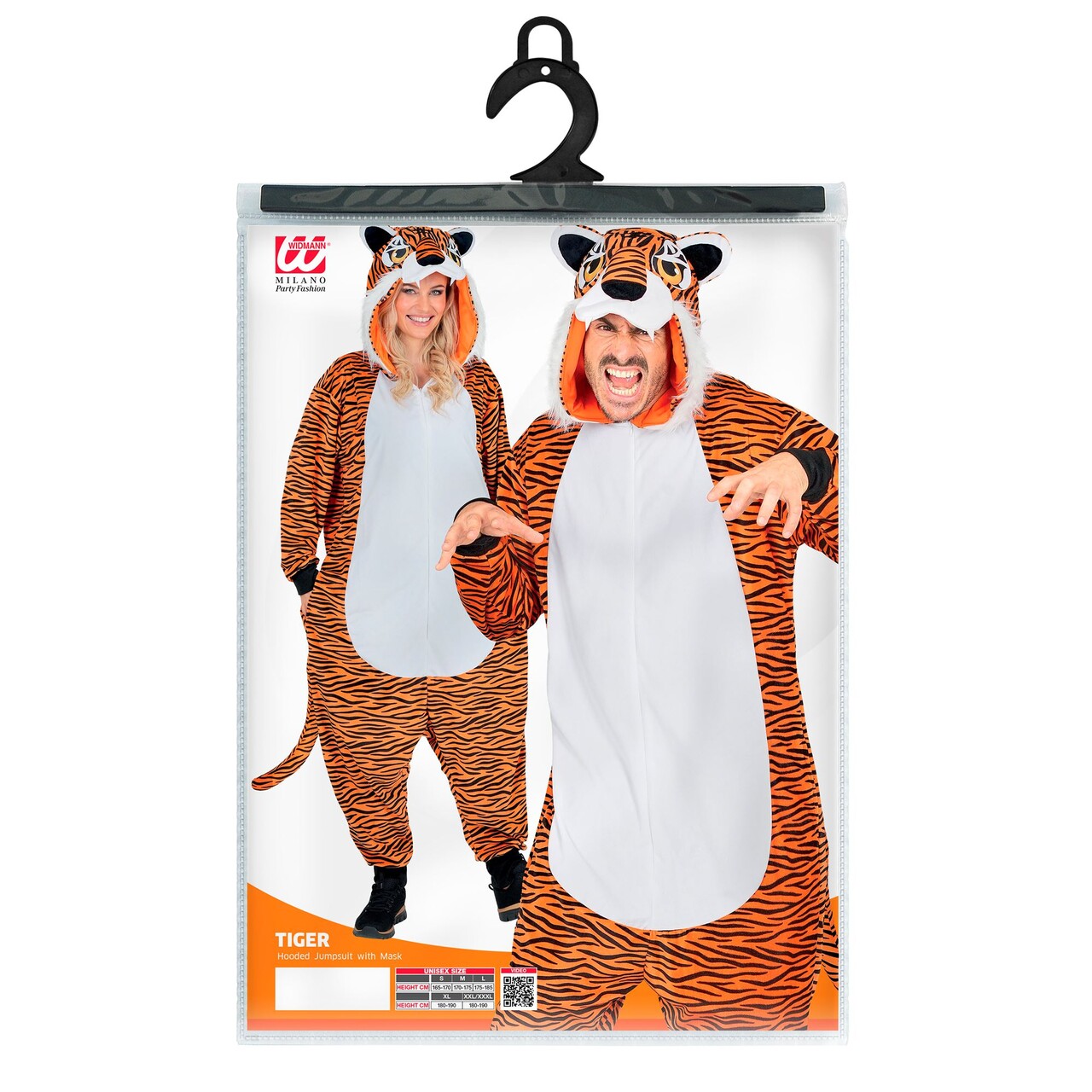 Op deze afbeelding zie je een Kostuums, van het merk Widmann. Comfort Tijger Onesie Kostuum