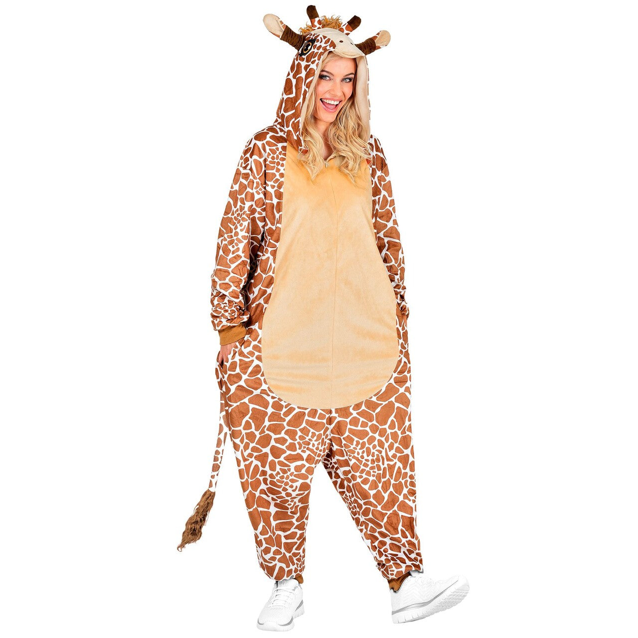 Op deze afbeelding zie je een Kostuums, van het merk Widmann. Gave Giraf Onesie Kostuum