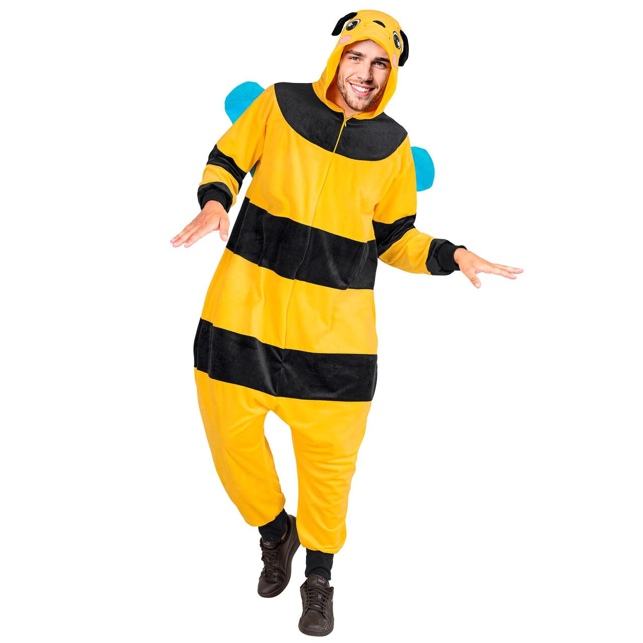 Op deze afbeelding zie je een Kostuums, van het merk Widmann. Blij Als Een Bij Onesie Kostuum