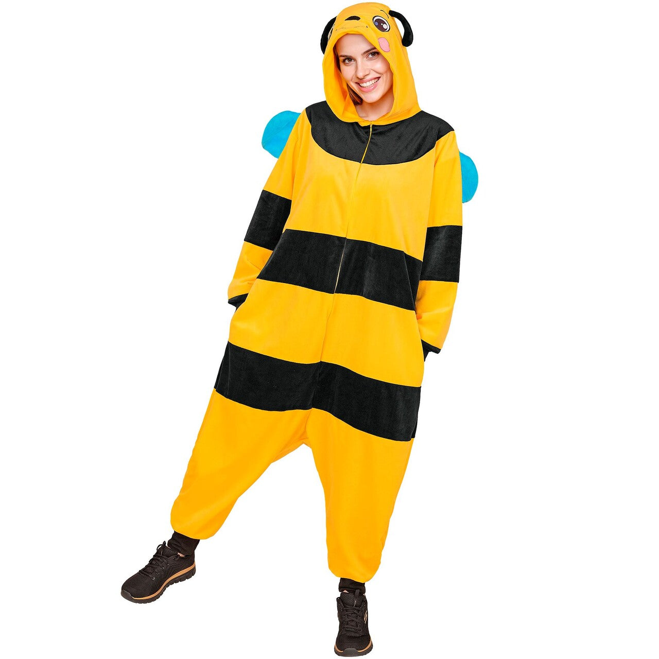 Op deze afbeelding zie je een Kostuums, van het merk Widmann. Blij Als Een Bij Onesie Kostuum