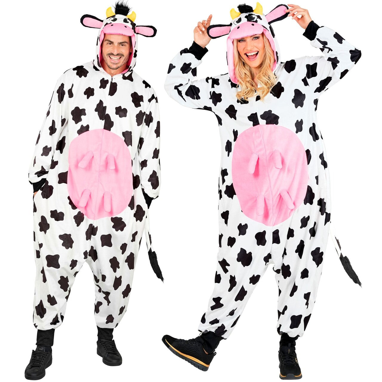 Op deze afbeelding zie je een Kostuums, van het merk Widmann. Koetje Boe Onesie Kostuum