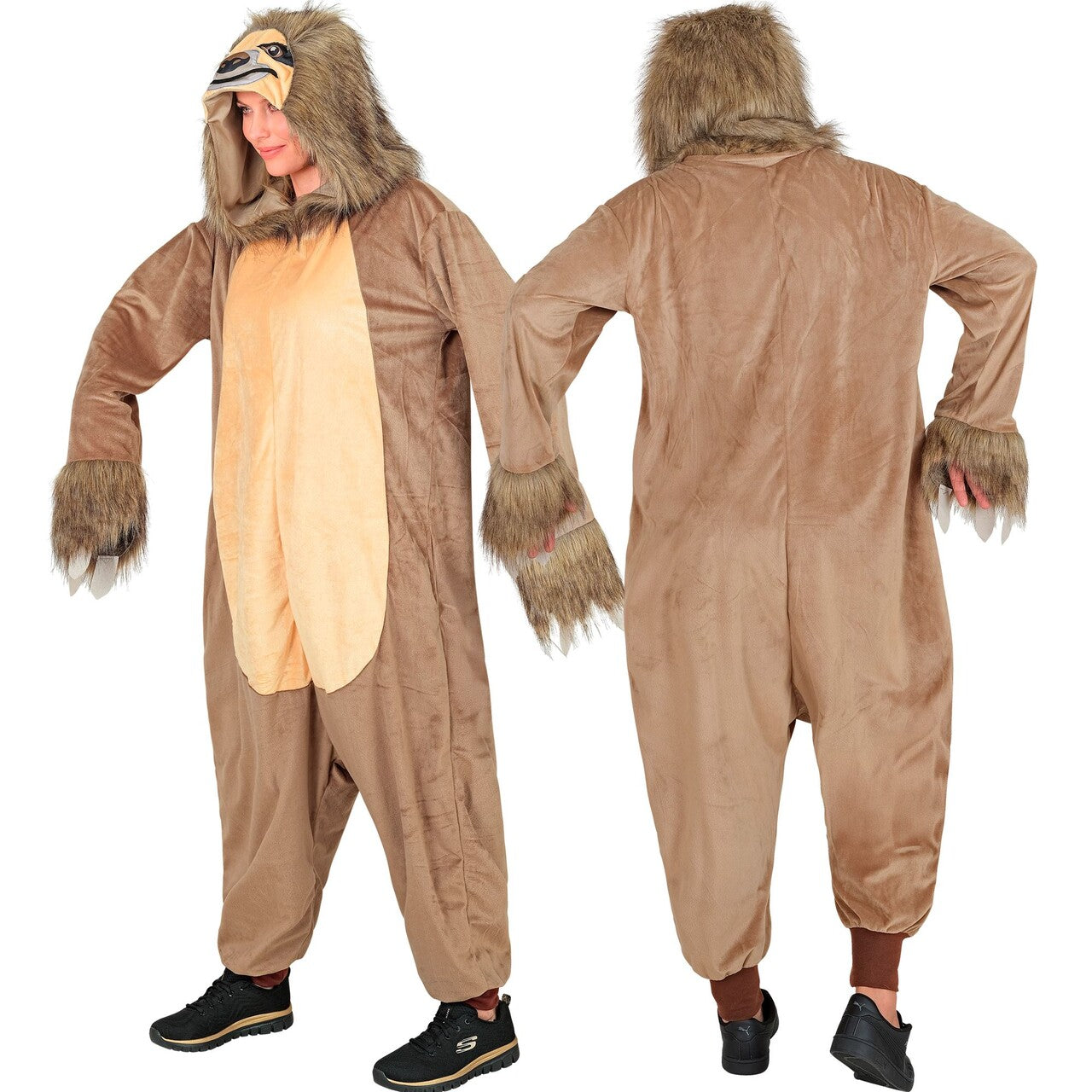 Op deze afbeelding zie je een Kostuums, van het merk Widmann. Lazy Luiaard Onesie Kostuum