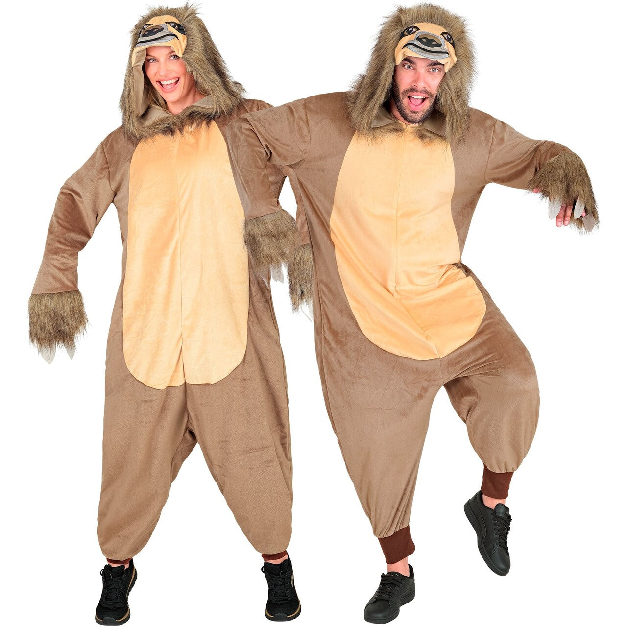 Op deze afbeelding zie je een Kostuums, van het merk Widmann. Lazy Luiaard Onesie Kostuum