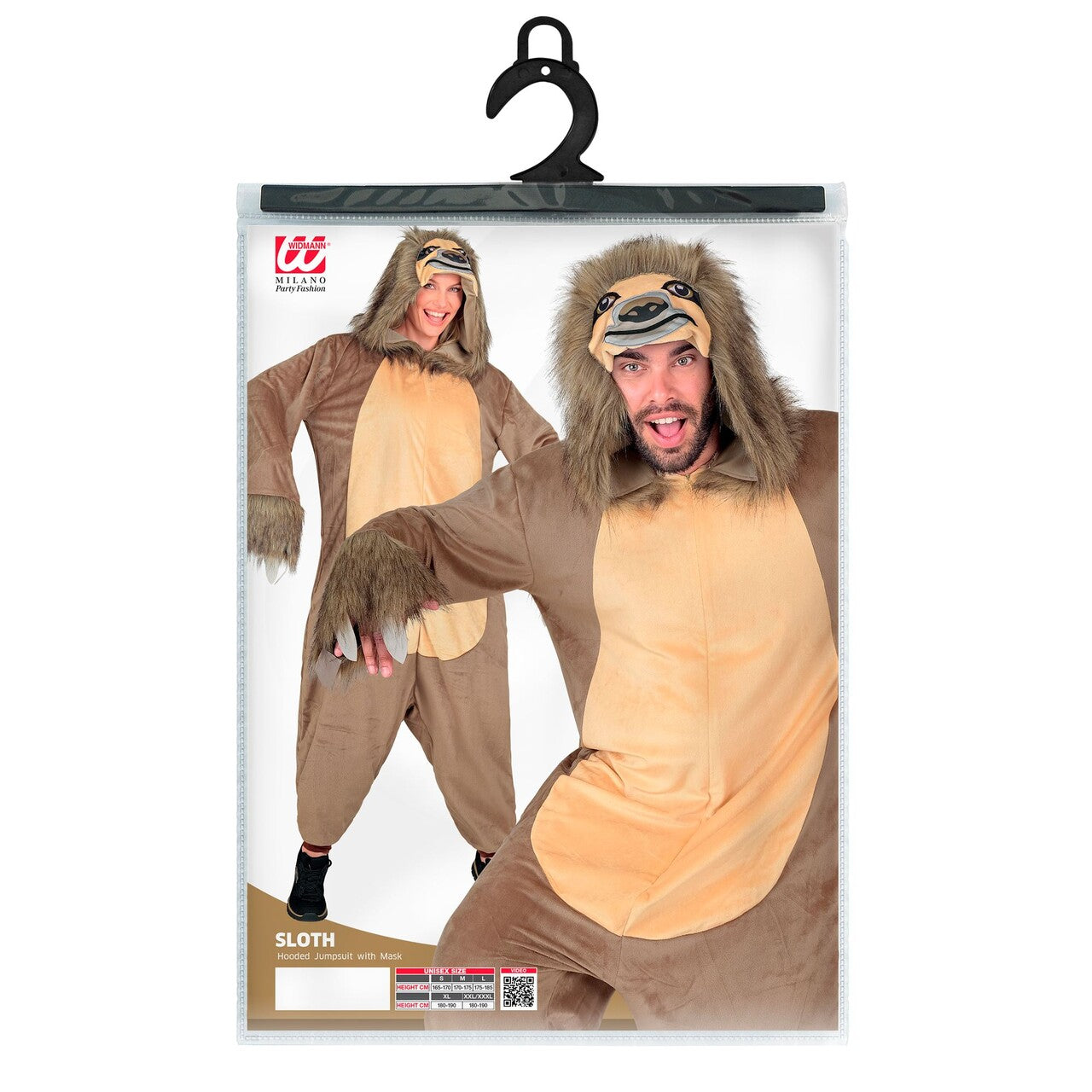 Op deze afbeelding zie je een Kostuums, van het merk Widmann. Lazy Luiaard Onesie Kostuum