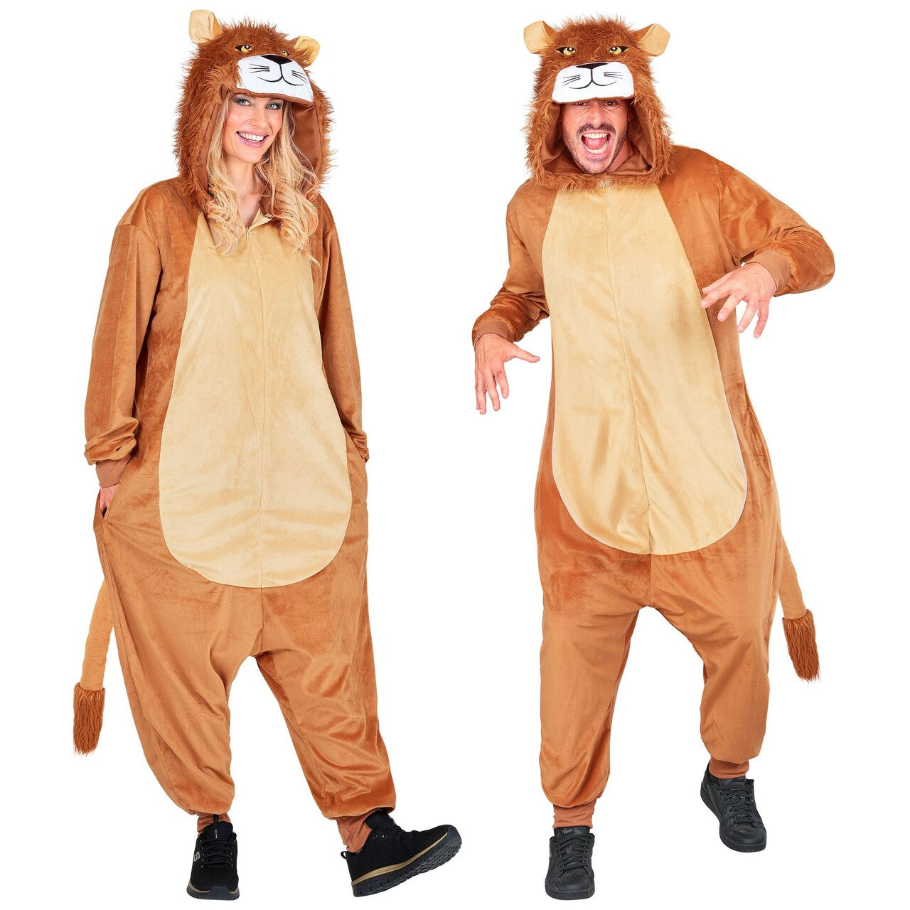 Op deze afbeelding zie je een Kostuums, van het merk Widmann. Leuke Leeuw Onesie Kostuum