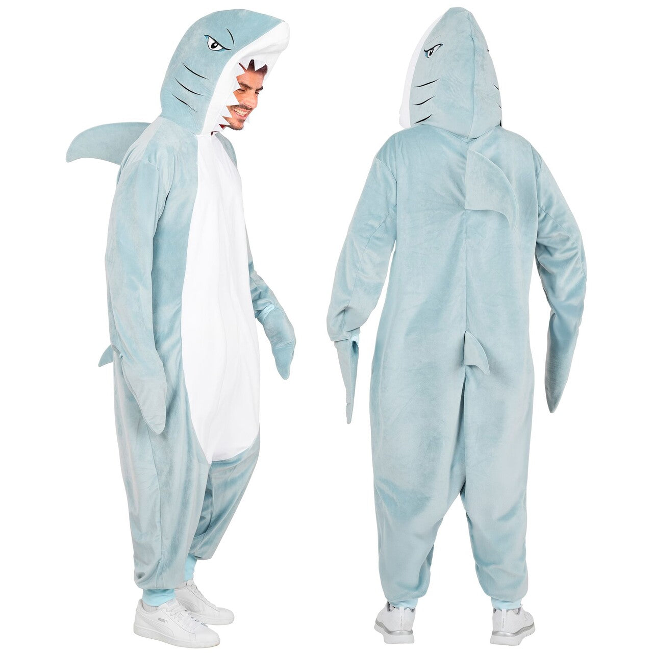 Op deze afbeelding zie je een Kostuums, van het merk Widmann. Hi De Haai Onesie Kostuum