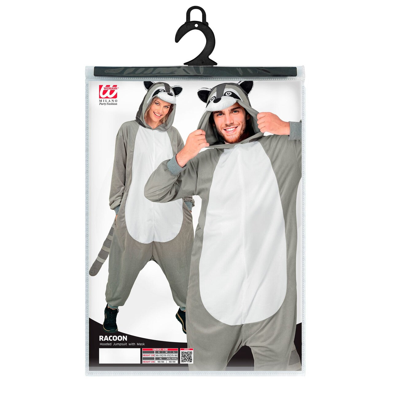 Op deze afbeelding zie je een Kostuums, van het merk Widmann. Schone Wasbeer Onesie Kostuum