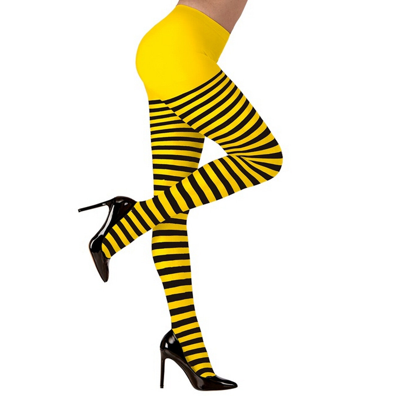 Op deze afbeelding zie je een Accessoires, van het merk Widmann. Gestreepte Panty Bij Of Wesp