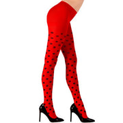 Op deze afbeelding zie je een Accessoires, van het merk Widmann. Ladybug Panty Rood Met Zwarte Stippen