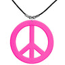 Ketting Peace Symbool Neon Roze