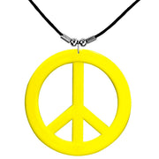 Op deze afbeelding zie je een Accessoires, van het merk Widmann. Ketting Peace Symbool Neon Geel