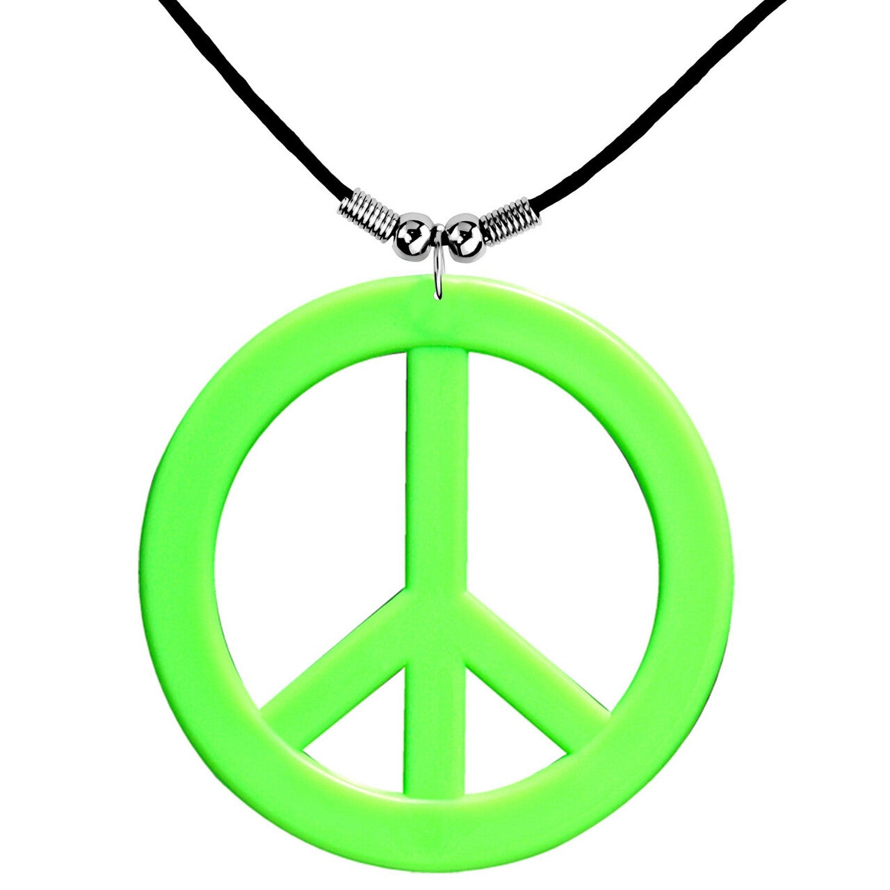 Op deze afbeelding zie je een Accessoires, van het merk Widmann. Ketting Peace Symbool Neon Groen