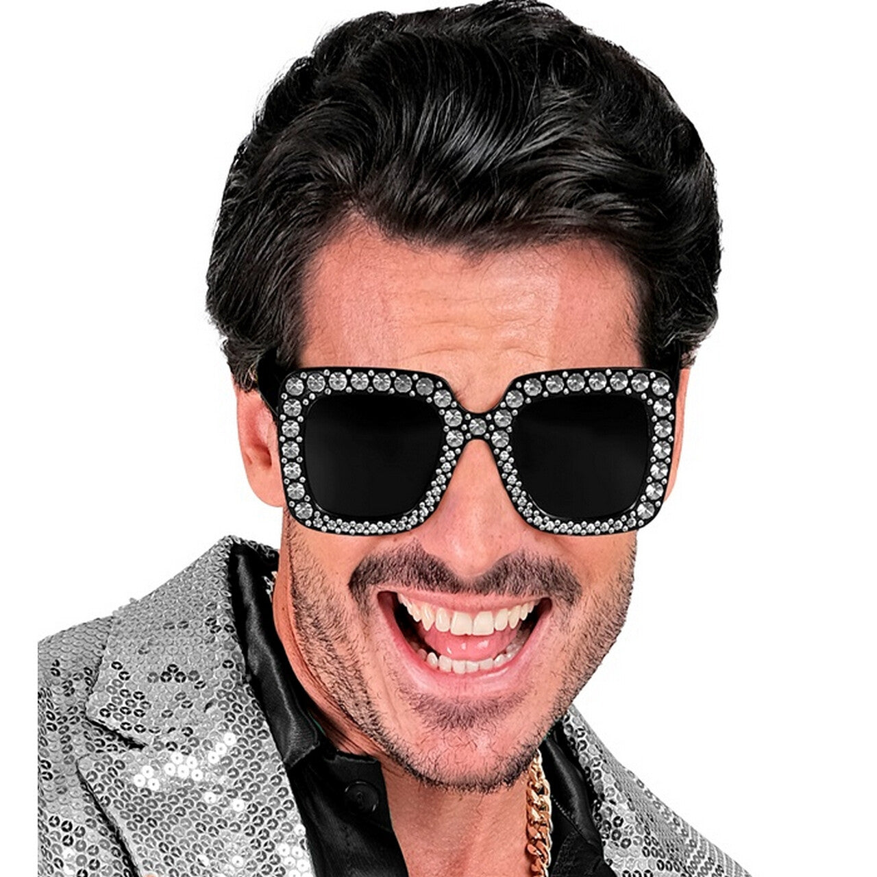 Op deze afbeelding zie je een Accessoires, van het merk Widmann. Bril Disco Shine
