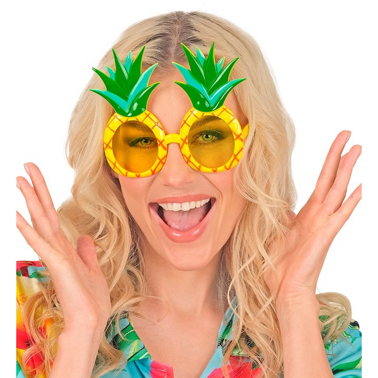 Op deze afbeelding zie je een Accessoires, van het merk Widmann. Bril Tropische Ananas