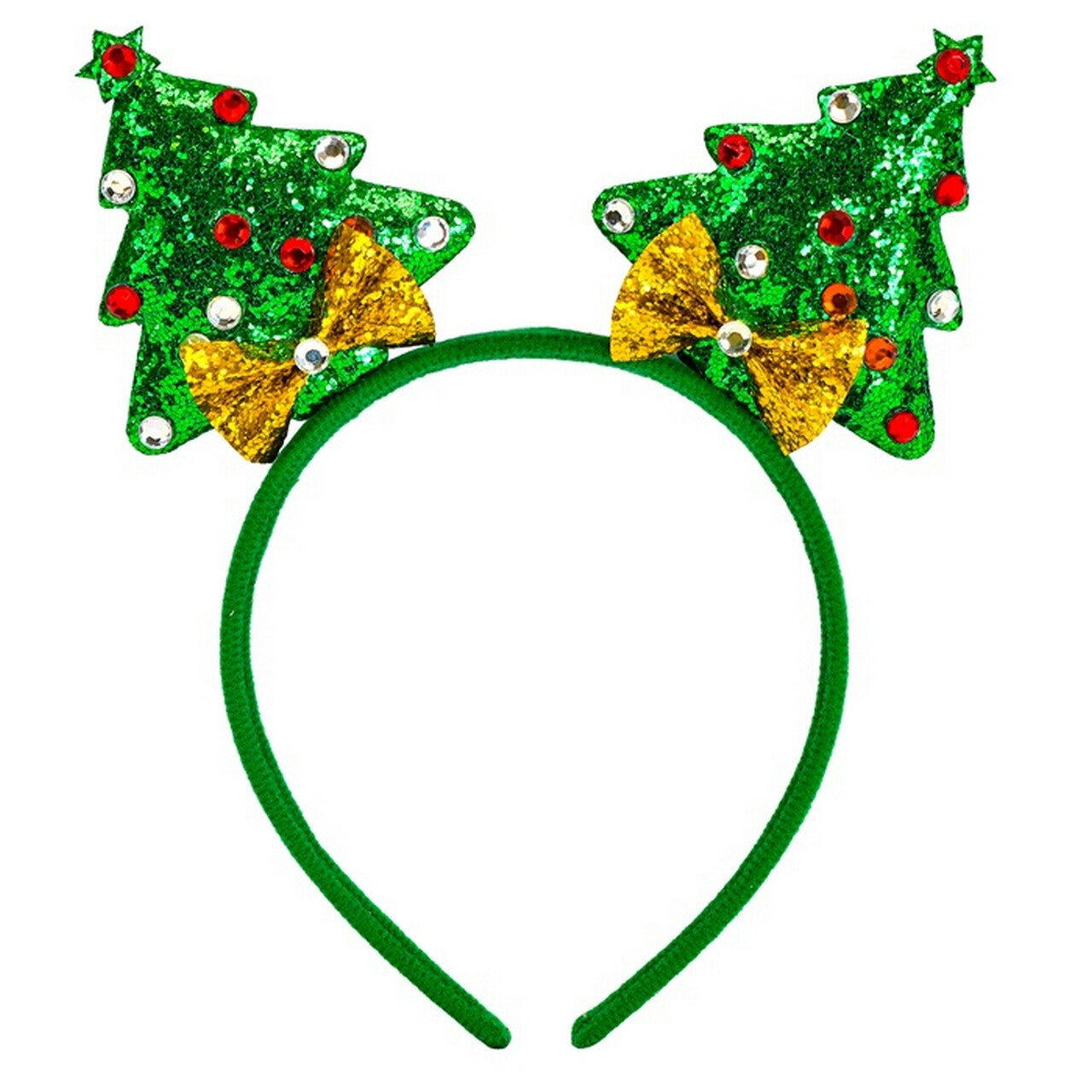 Op deze afbeelding zie je een Accessoires, van het merk Widmann. Hoofdband Versierde Kerstbomen