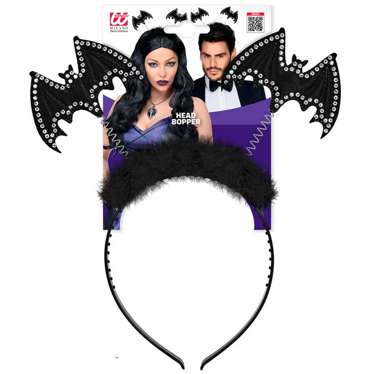 Op deze afbeelding zie je een Accessoires, van het merk Widmann. Hoofdband Bopper Bat Attack