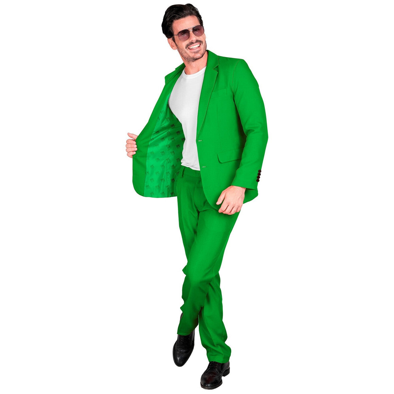 Op deze afbeelding zie je een Kostuums, van het merk Widmann. Kikker Groen St Patricksday Man Kostuum