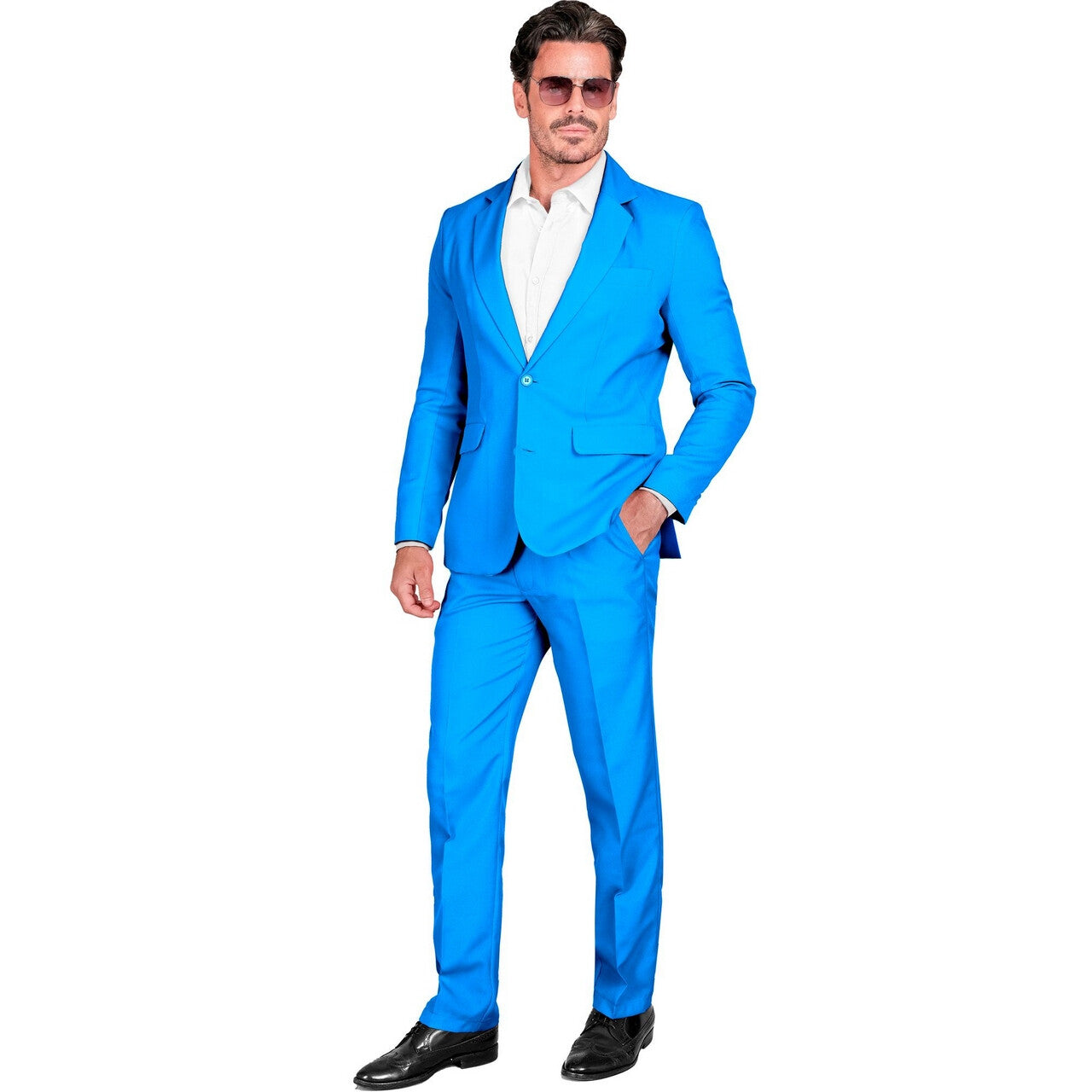 Op deze afbeelding zie je een Kostuums, van het merk Widmann. Mr Blue Man Kostuum