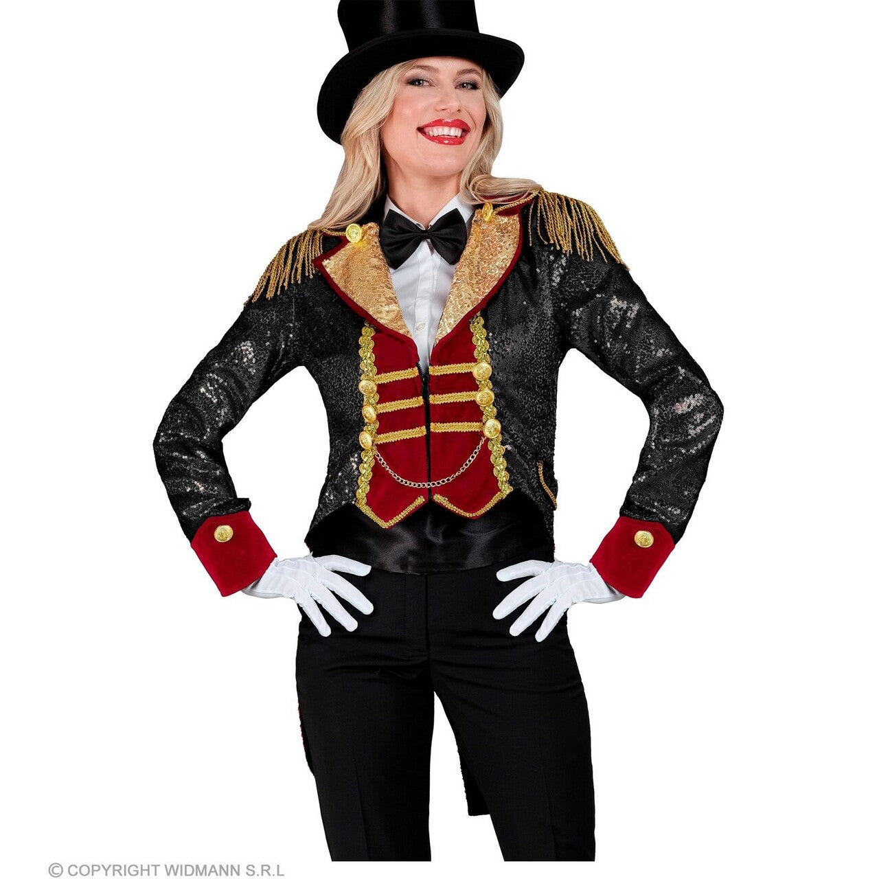 Op deze afbeelding zie je een Kostuums, van het merk Widmann. Pailletten Slipjas Showgirl Shirley Vrouw