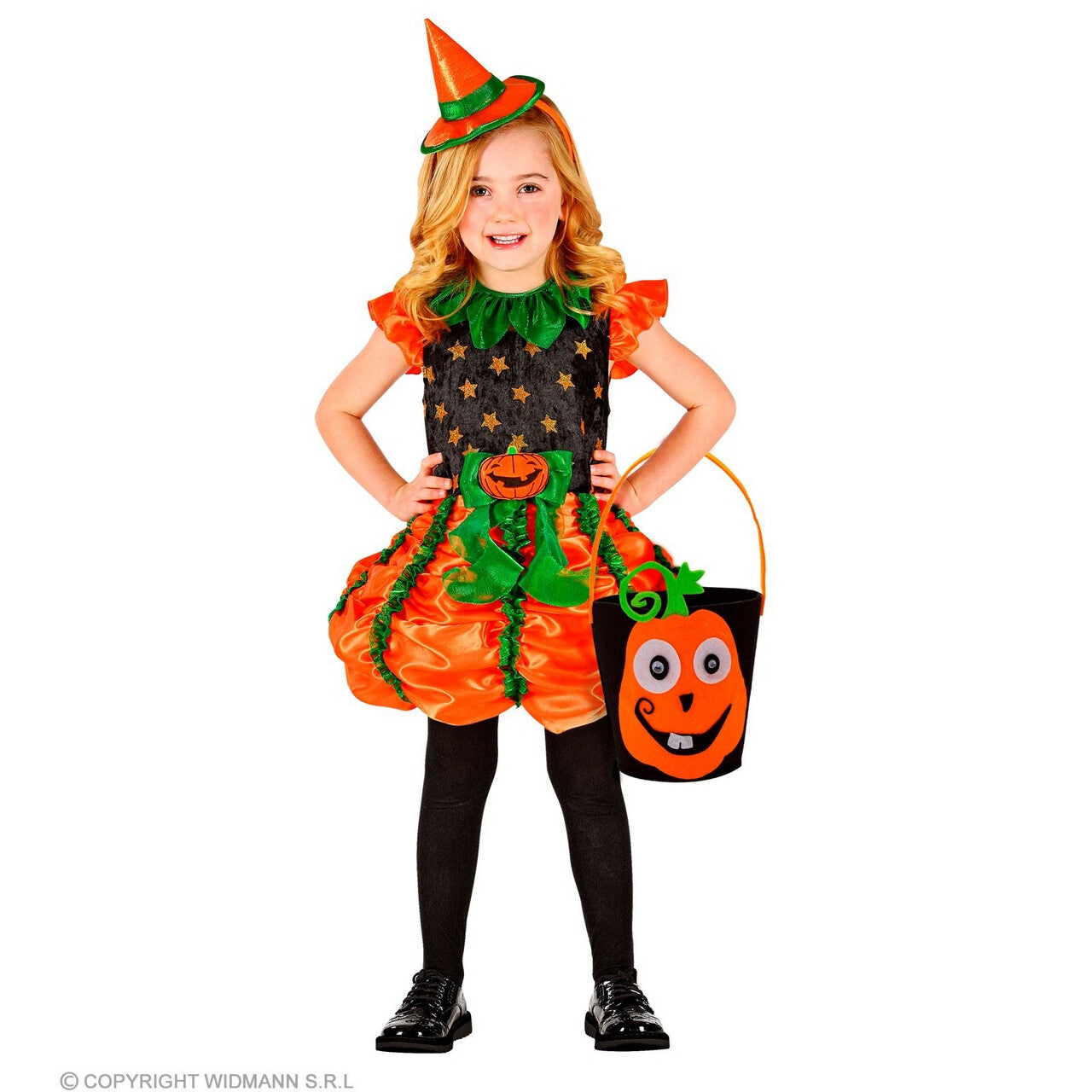Op deze afbeelding zie je een Accessoires, van het merk Widmann. Trick Or Treat Snoeptas Grappige Pompoen