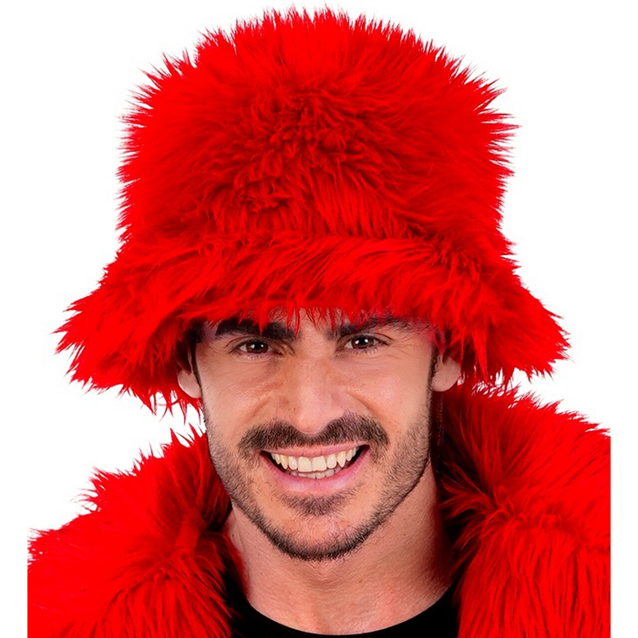 Op deze afbeelding zie je een Accessoires, van het merk Widmann. Warme Buckethat Rood