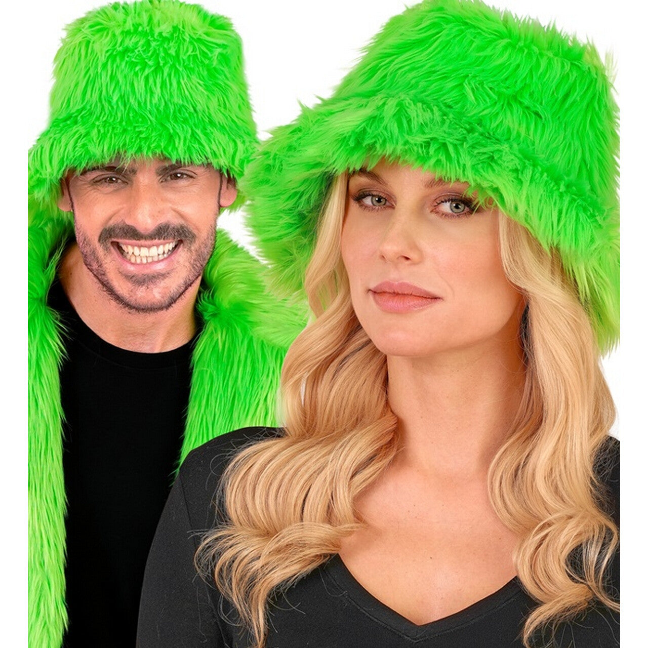 Op deze afbeelding zie je een Accessoires, van het merk Widmann. Warme Buckethat Groen