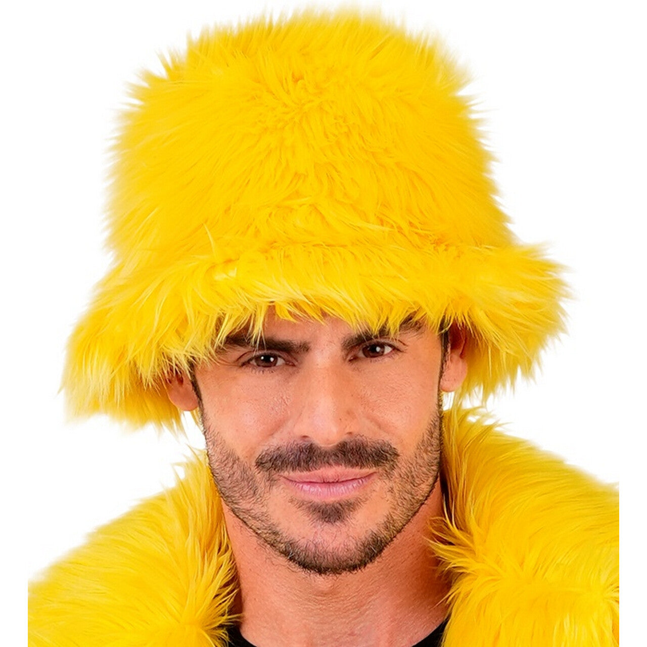 Op deze afbeelding zie je een Accessoires, van het merk Widmann. Warme Buckethat Geel